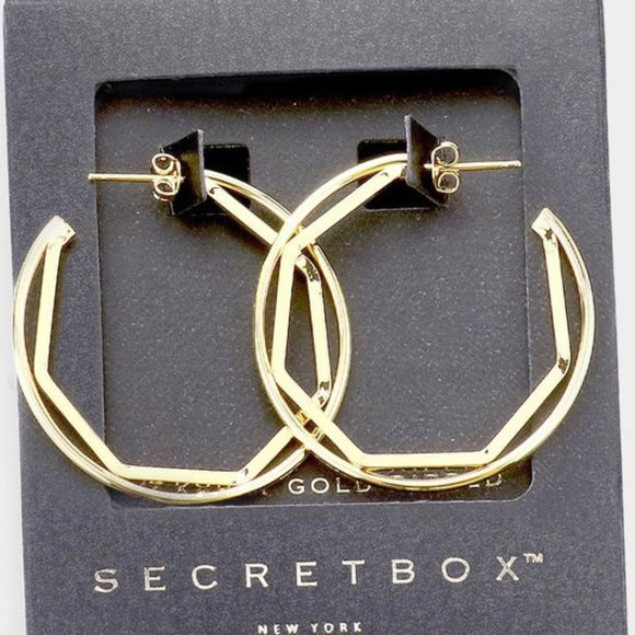 The Wild Clover Jewelry - ❌SOLD OUT❌ 14K GOLD GEOMETRIC HOOP EARRINGS